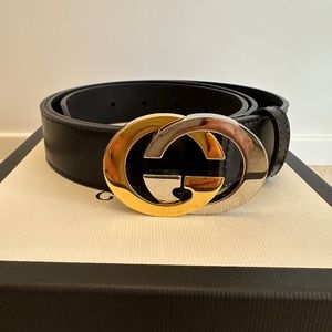 GUCCI Logo Leather Belt